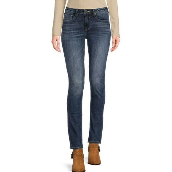 Vigoss Marley Super Skinny Jeans with Side Red Velvet Accent Size 26X28 - Picture 1 of 10